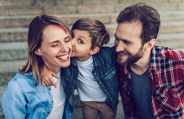 couple and child