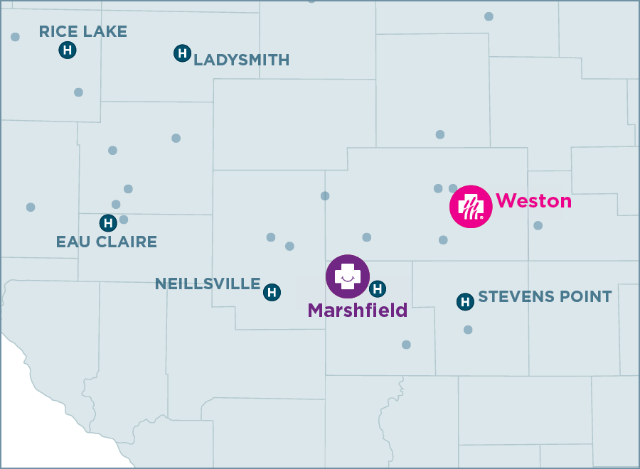 Weston area map
